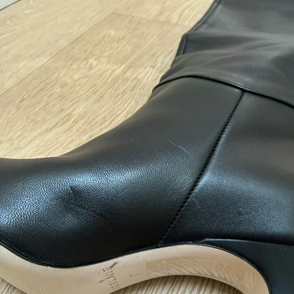 Everlane The Knee-High Banana Heel Boot in black leather size 7 new without box - Picture 6 of 14